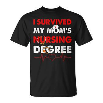 Vintage Survived My Mom's Nursing Degree Nursing Graduation T-Shirt - Monsterry CA