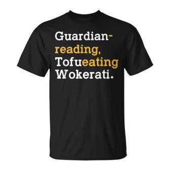 Vintage T Guardian Reading Tofu Eating Wokerati T-Shirt - Monsterry CA