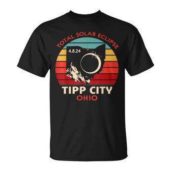 Vintage Tipp City Ohio Total Solar Eclipse 2024 T-Shirt - Seseable