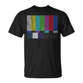 Vintage Tv Test Pattern Color Bars T-Shirt - Monsterry DE