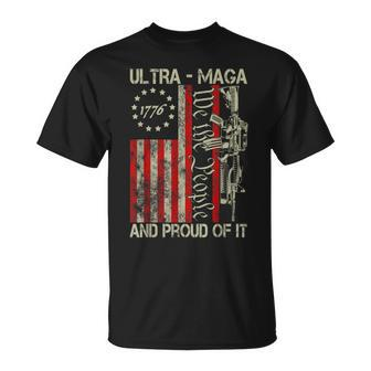 Vintage Ultra Maga Old American Flag 1776 We The People Usa T-Shirt - Monsterry AU
