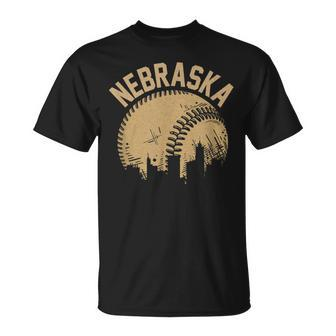Vintage Usa State Fan Player Coach Nebraska Baseball T-Shirt - Monsterry DE
