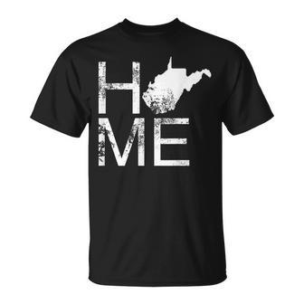 Vintage West Virginia Home Wv State Map In Place Of O T-Shirt - Monsterry