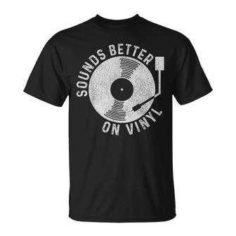 Vinyl Records Dj Records Retro  T-Shirt - Seseable