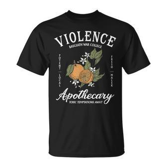 Violence Basgiath College Apothecary Toxic Temptations Await T-Shirt - Monsterry