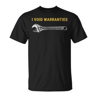 I Void Warranties Mechanic For Dad T-Shirt - Monsterry
