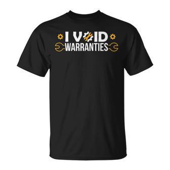 I Void Warranties T Car Enthusiast T-Shirt - Monsterry