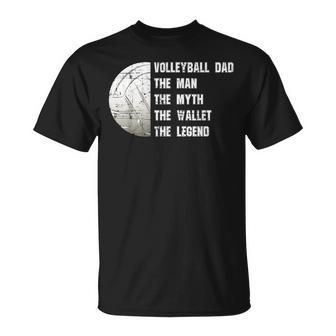 Volleyball Dad The Man The Myth The Wallet Fathers Day T-Shirt - Thegiftio UK