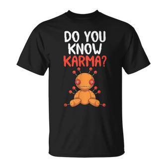 Voodoo Magic Karma Wicca Witch Scary Voodoo Doll T-Shirt - Seseable