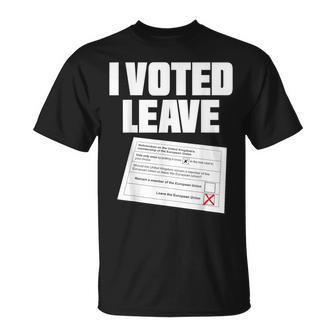 I Voted Leave Pro Brexit T-Shirt - Thegiftio UK