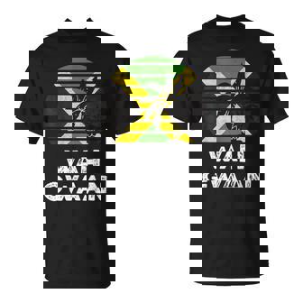 Wah Gwaan Jamaica Saying Jamaican Flag Jamaican T-Shirt | Seseable CA