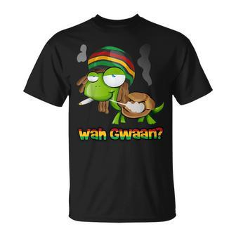 Wah Gwaan Patois Jamaica Turtle Jamaican Slang T-Shirt - Monsterry