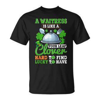 A Waitress Is Like A Four Leaf Clover St Patrick's Day T-Shirt | Mazezy