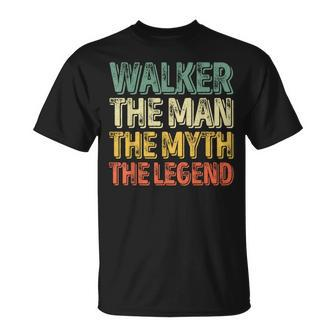 Walker The Man The Myth The Legend First Name Walker T-Shirt - Seseable