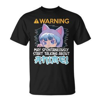 Warning May Spontaneously Talk About Anime N Manga Girl T-Shirt | Mazezy CA
