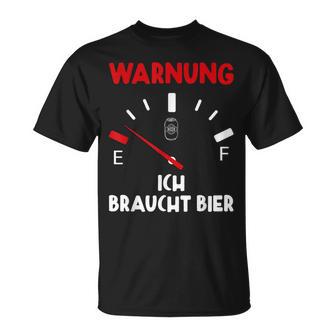 Warnung Ich Brauche Bier Lustige T-Shirt - Geschenkecke