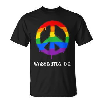 Washington Dc Lgbtq Gay Pride Lgbt Rainbow Groovy Equality T-Shirt - Monsterry AU