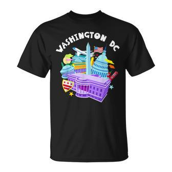 Washington DCVacation Cherry Blossom White House Capitol T-Shirt - Monsterry