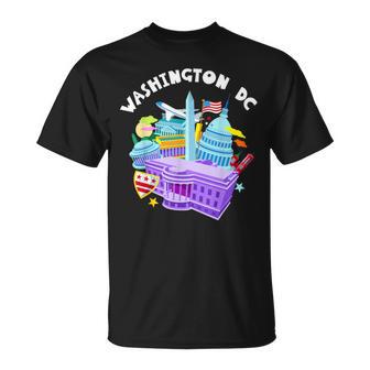 Washington DCVacation Cherry Blossom White House Capitol T-Shirt - Monsterry UK