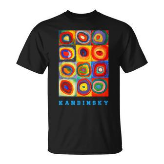 Wassily Kandinsky Color Study Squares Concentric Circles T-Shirt - Monsterry