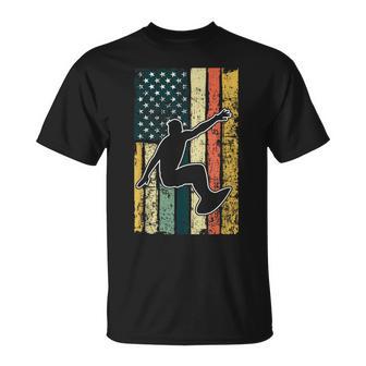 Wave Surfing Surfer Surf T Ride Wakesurf Usa Flag T-Shirt - Monsterry