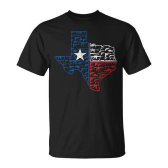 Weapons Texas Flag Usa Texas T-Shirt - Seseable