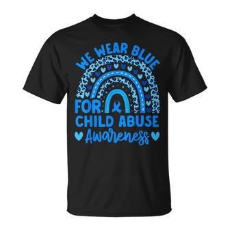 We Wear Blue Child Abuse Prevention Child Abuse Awareness T-Shirt - Seseable