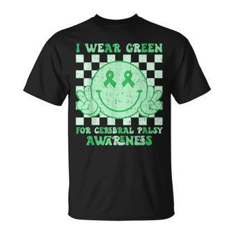 I Wear Green For Cerebral Palsy Awareness Green Ribbon T-Shirt | Mazezy