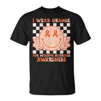 I Wear Orange For Multiple Sclerosis Awareness Ms Warrior T-Shirt - Monsterry UK