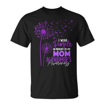 I Wear Purple In Memory Of My Mom Alzheimer's Awareness T-Shirt - Monsterry UK