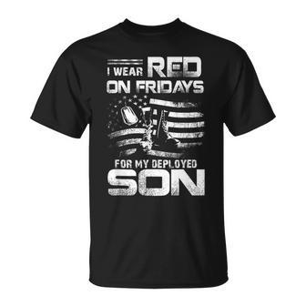 I Wear Red On Friday For My Son Support Our Troops T-Shirt - Monsterry AU