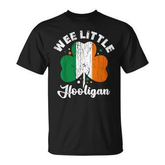 Wee Little Hooligans Irish Clovers Shamrocks Vintage T-Shirt - Seseable