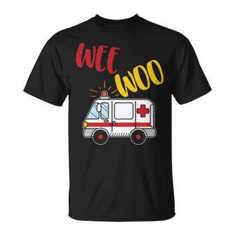 Wee Woo Ambulance Amr Ems Emt Paramedic Gif T-Shirt | Mazezy