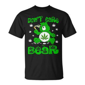 Weed Bear Herb Bear Don't Care Bear Marijuana Cannabis T-Shirt - Monsterry DE