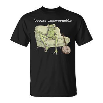 Weird Frog Meme Stupid Cursed Toad Become Ungovernable T-Shirt - Monsterry UK