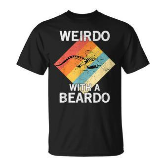 Weirdo With A Beardo Retro Vintage Bearded Dragon T-Shirt - Monsterry