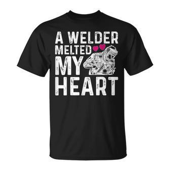 A Welder Melted My Heart Outfit For Wife Girlfriend T-Shirt - Monsterry AU