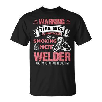Welder Wife Welder Girlfriend Birthday T-Shirt - Monsterry