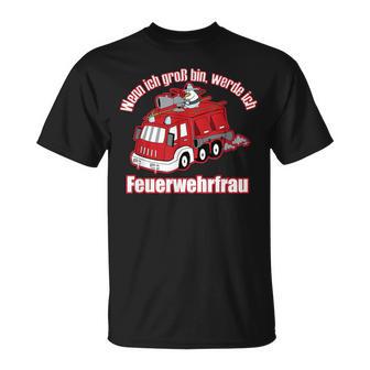 Wenn Ich Groß Bin Werde Ich Feuerwehrfrau T-Shirt - Geschenkecke