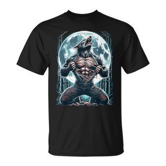 Werewolf Tearing Meme Ripping Alpha Tear Wolf Fullmoon T-Shirt - Monsterry UK