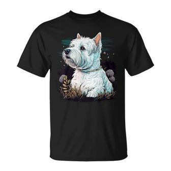 West Highland Terrier Dog On Westie Lover T-Shirt - Seseable