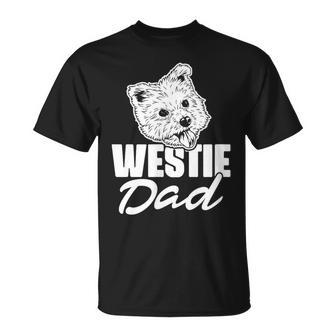 Westie Dad West Highland Terrier Father Father's Day T-Shirt - Monsterry AU