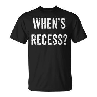 When's Recess School T-Shirt - Monsterry AU