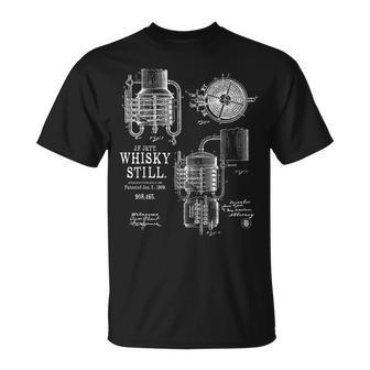 Whisky Still Patent Vintage For Whisky Fans T-Shirt - Monsterry