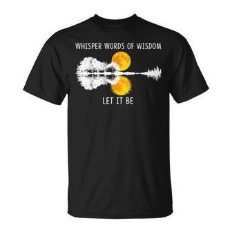 Whisper Words Of Wisdom Let-It Be Guitar Lake Shadow T-Shirt - Thegiftio UK