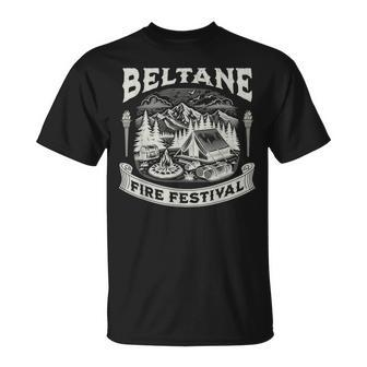 Wiccan Beltane Camping Outdoor Festival Wheel Of The Year T-Shirt | Mazezy DE