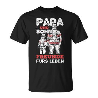 Wie Der Fater So Der Sohn Feuerwehr Papa Und Son T-Shirt - Geschenkecke