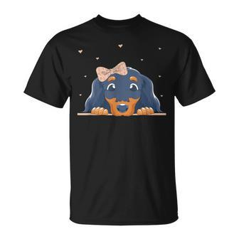 Wiener Dog Lover Hearts Girls Sausage Dog Dachshund T-Shirt - Thegiftio UK