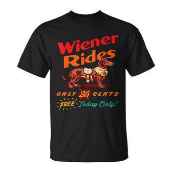 Wiener Rides Only 25 Cents Free-Today Only Vintage T-Shirt - Monsterry