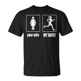My Wife Is A Runner T-Shirt | Mazezy